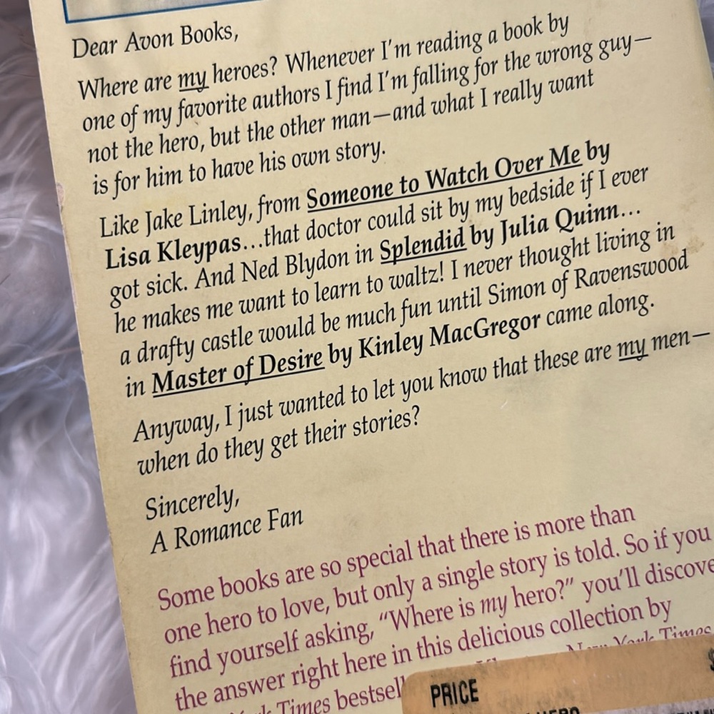 Romance Novel Where's My Hero? - Lisa Kleypas Story of Love & Passion Avon books - Picture 2 of 3